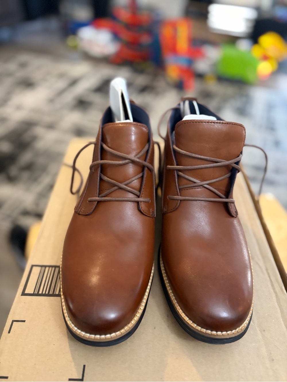 Cole Haan Men's Tan/Brown Leather Chukka Boots